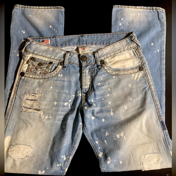 SOLD! Rare! 🇺🇸 Ricky Super T in “AZUL SAIL AWAY” wash True Religion size 31x34 - Picture 4 of 9